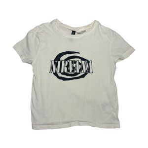 Nirvana White Baby Tee